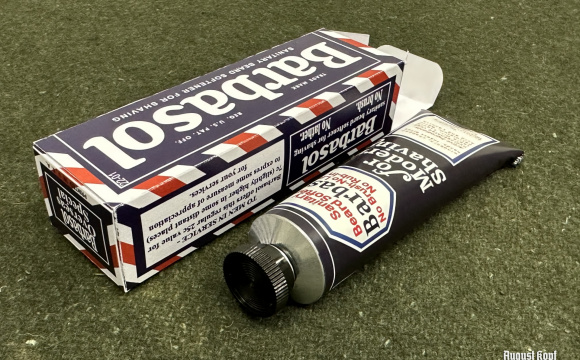 Barbasol Overseas Special, reproduction brushless shaving cream, with actual content - ideal for your reenactment personal hygiene kit.