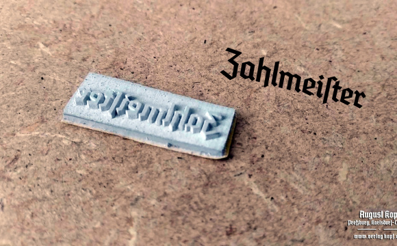 Rubber stamp: Zahlmeister
