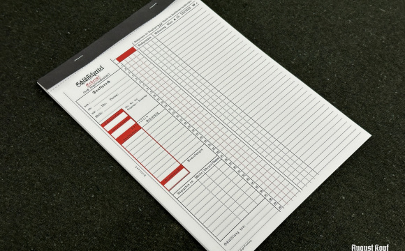 Schlüsselzettel form - coding table 20 sheets A4
