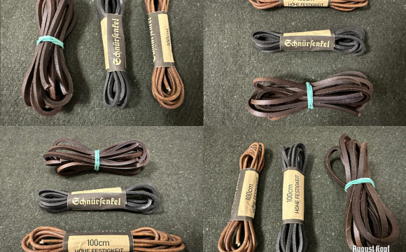 Leather laces 3mm black square 2x 100cm