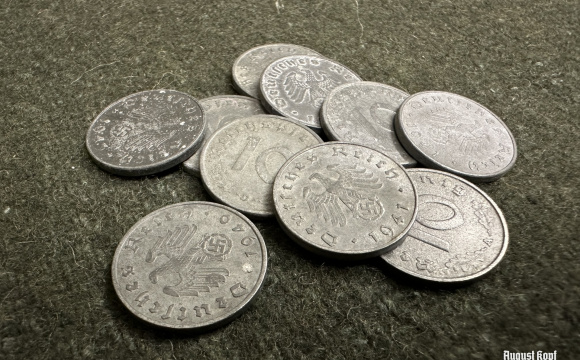 Zinc 10 Reichspfennig set of 10 coins