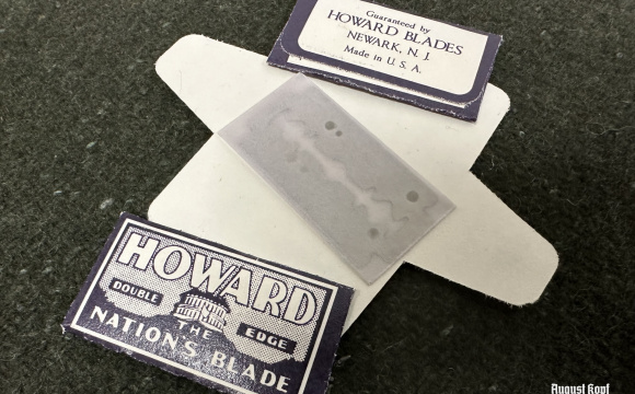 Wartime design of razor blades.