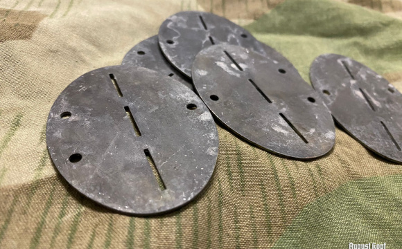 Erkennungsmarke - dog tag patinated zinc