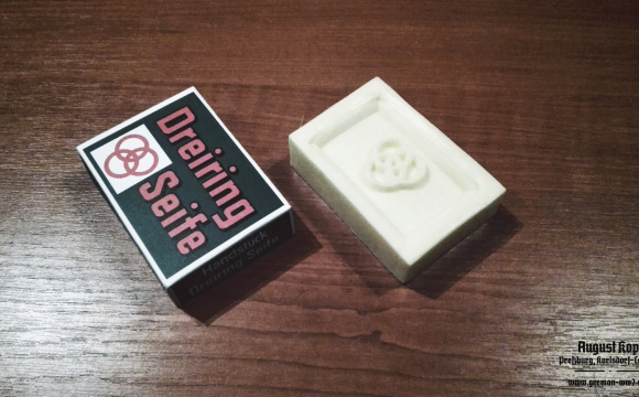 Dreiring Soap freshly made by us, in nice box made of finest quality paper.