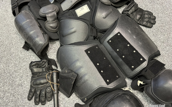 Modern police riot suit