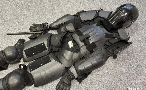 Modern police riot suit