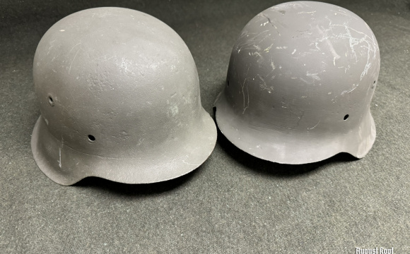 2x German M42 Helmets