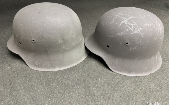 2x German M42 Helmets