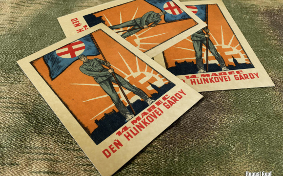 Cardboard reproduction of popular postcards from era of the (First) Slovak Republic 1939-1945.