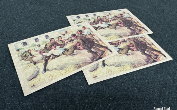 Cardboard reproduction of popular postcards from series 