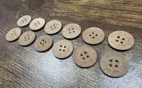 Cardboard Buttons 15mm 12pcs