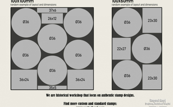 Custom stamps - sheet 100x100mm