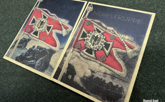 German Postcards set #13 army flags (18pcs)