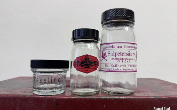 Vaseline glass container