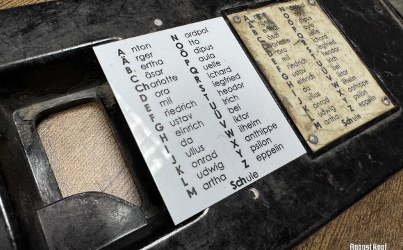 Phonetic sheet german universal WW2