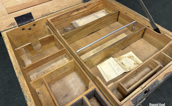 Nice original wooden box including most of internal compartments.