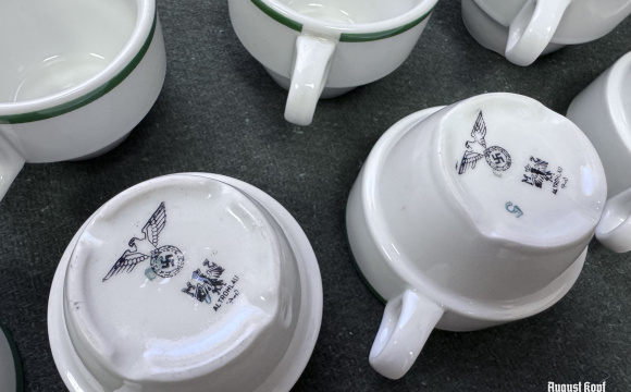 Pair of WH ceramic cups marked