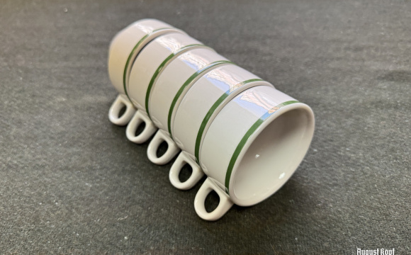 Pair of WH ceramic cups marked