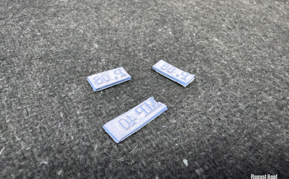 3 separate stamps to fit Soldbuch page for individual weapons entry.