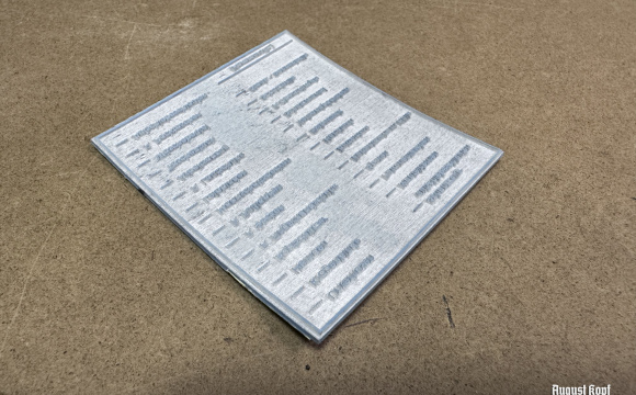 Extended clothing and equipment stamp copied from original.