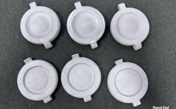 Aluminum casting reproduction from original closure samples of drinking water canisters.