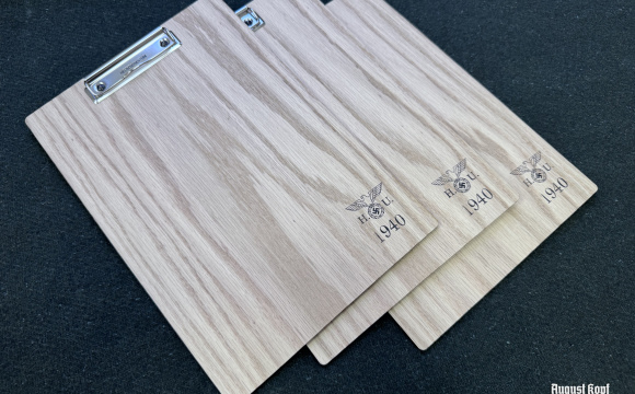 Wooden clip board marked