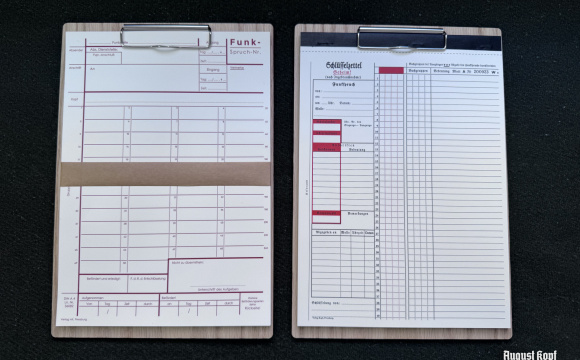 Wooden clip board marked