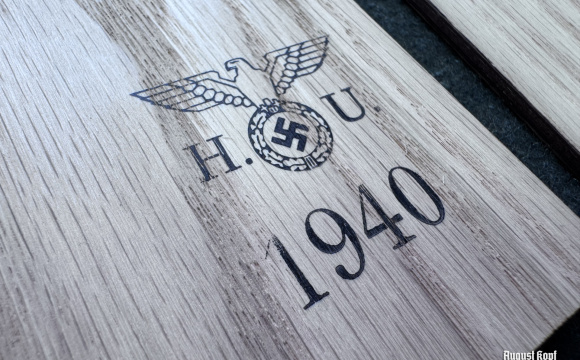 Wooden clip board marked