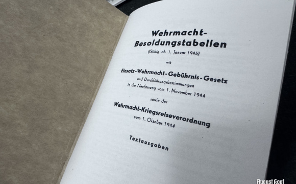 Wehrmacht Besoldungstabellen Payment table
