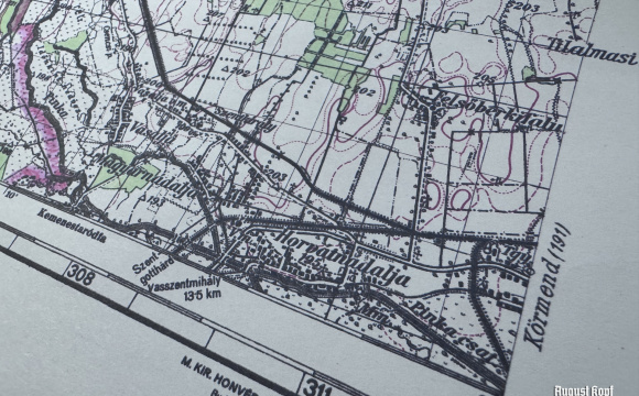 Hungarian map Pinkamindszent