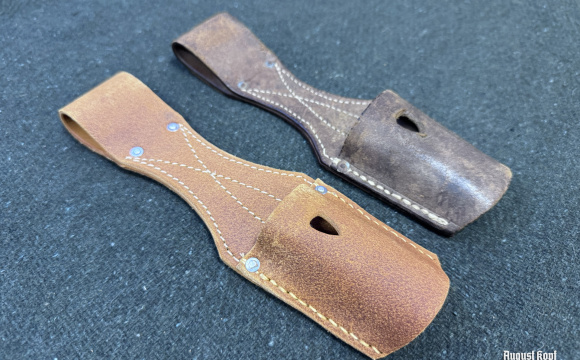 Nice leather pouch for WW1 bayonet in natural color.