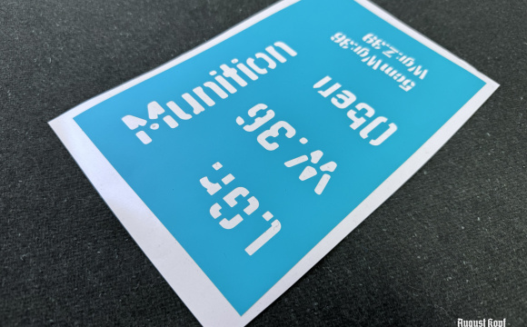 5 cm Granatwerfer 36 - metal box stencil