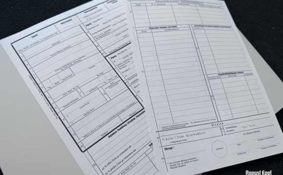 Kriegsstammrollenblatt - form 30pcs