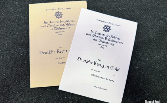 Deutsche Kreuz in Gold certificate