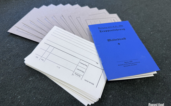 Authentic Meldedienst Manual Set based on HDv 300 regulations is an excellent addition for reenactors, collectors, and historical displays.