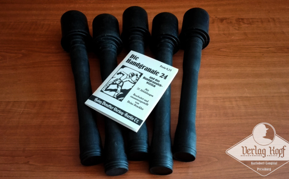 5 German hand grenades with instruction book from our new serie of training equipment.