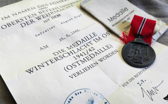 Winterschlacht im Osten 1941-1942 certificate