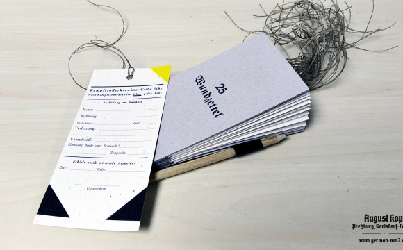 Medical tearing notebook worn by medical personnel in hospitals or lazarets.