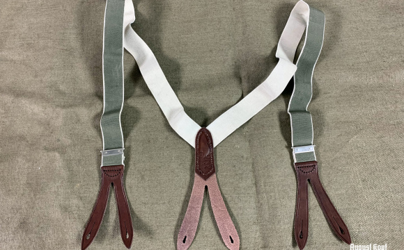Reworked postwar suspenders to meet the expected design and quality.