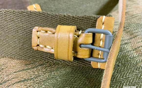 Trouser belt canvas-leather