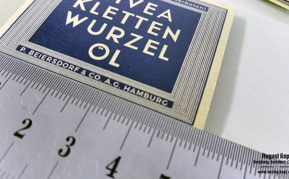 Kletten-wurzel-öl label sticker