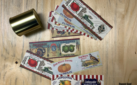 Reprint of vintage can designs.