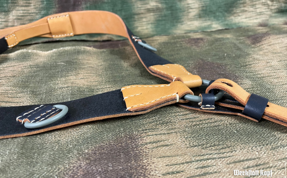 Since August 2021 we restocked these superb locally made Koppeltragegestell or Y-straps.