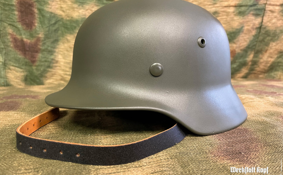 Original german WW2 Quist 68 helmet M35 series 996, restored for reenactment use.