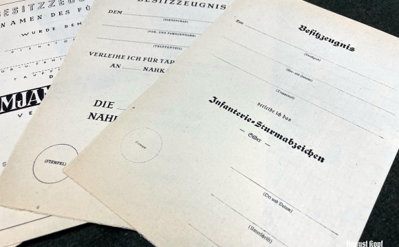 Nahkampfspange certificate
