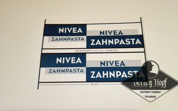 Toothpaste label sticker type.2 Nivea