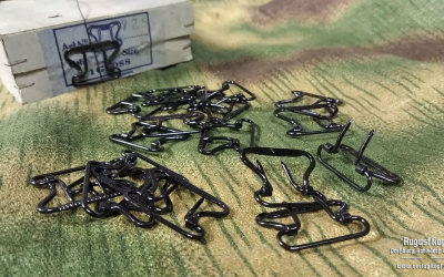 Beautiful set of original wartime buckles 25,5mm suitable for WW1 halsbinde.