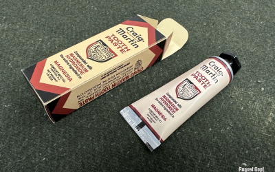 Craig Martin reproduction tooth paste, with actual content - ideal for your reenactment personal hygiene kit.