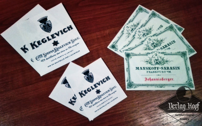 Set of mixed old wine labels.