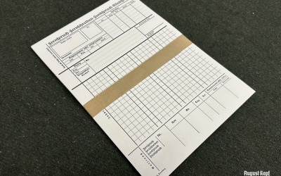 Universal A4 message form for various communication: Blinkspruch, Fernspruch, Fernschreiber and Funkspruch.